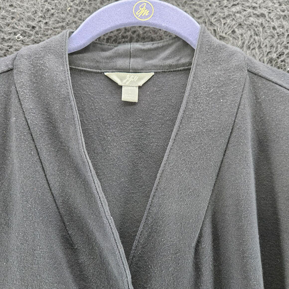 J. Jill Womens Sweater Black Size Large Rayon Blend Button Close Long Sleeve - Picture 9 of 12
